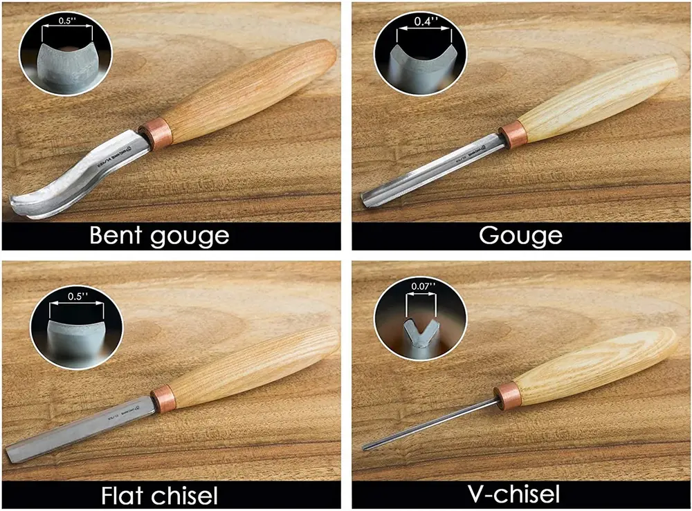 BeaverCraft SC01 Bildhuggarjärn SET (4 verktyg)