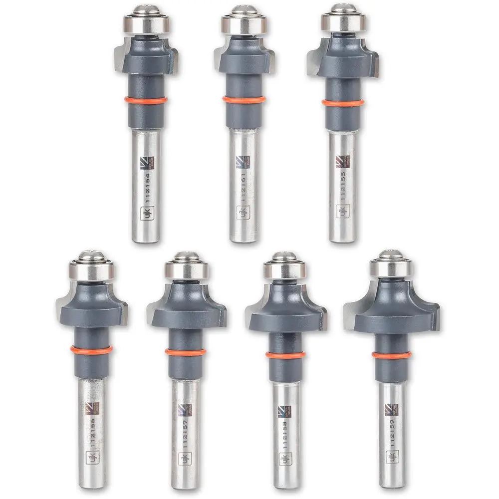 UJK Avrundningsfräs med kullager SET 1-6mm S8