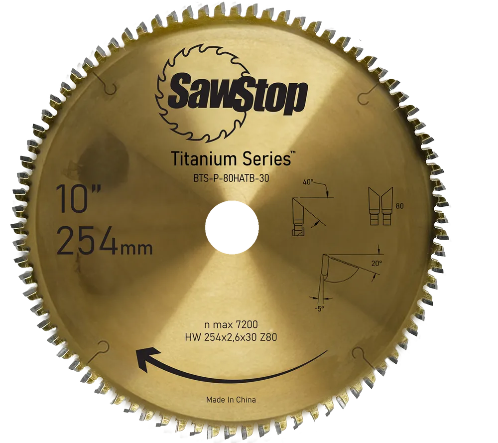 Kapklinga Titanium Serie z 80 SawStop ®