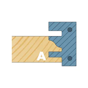 Ersättningsskär 501-04-019, YH102AAM profil A (styck)