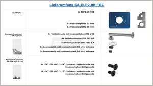 Sauter insatsplatta ELP2.0K-TRI för Kregformat