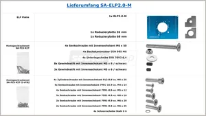 Sauter insatsplatta ELP2.0-M med reduktionsplattor