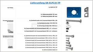 Sauter insatsplatta ELP2.0-TP med reduktionsplattor