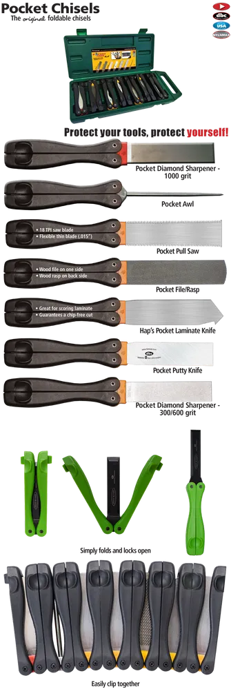 Pocket tool kit med 7st verktyg