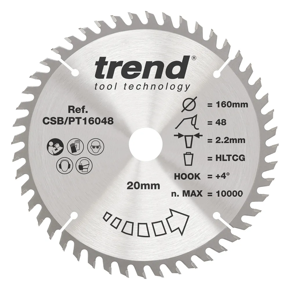 Trend laminat/HPL- Cirkelsågsklinga 160mm x 20mm x 48T