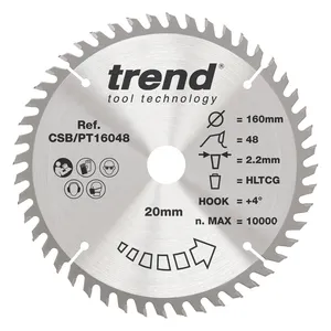Trend laminat/HPL- Cirkelsågsklinga 160mm x 20mm x 48T