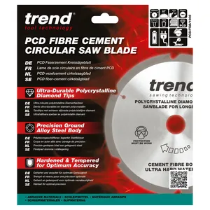 Trend PCD Fibercement- Cirkelsågsklinga 190mm x 30mm x 6T