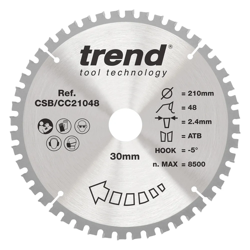 Trend Trä- Kap & Gersåg- Sågklinga 210mm x 30mm x 48T