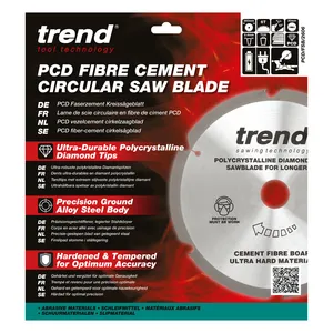 Trend PCD Fibercement- Cirkelsågsklinga 260mm x 30mm x 6T