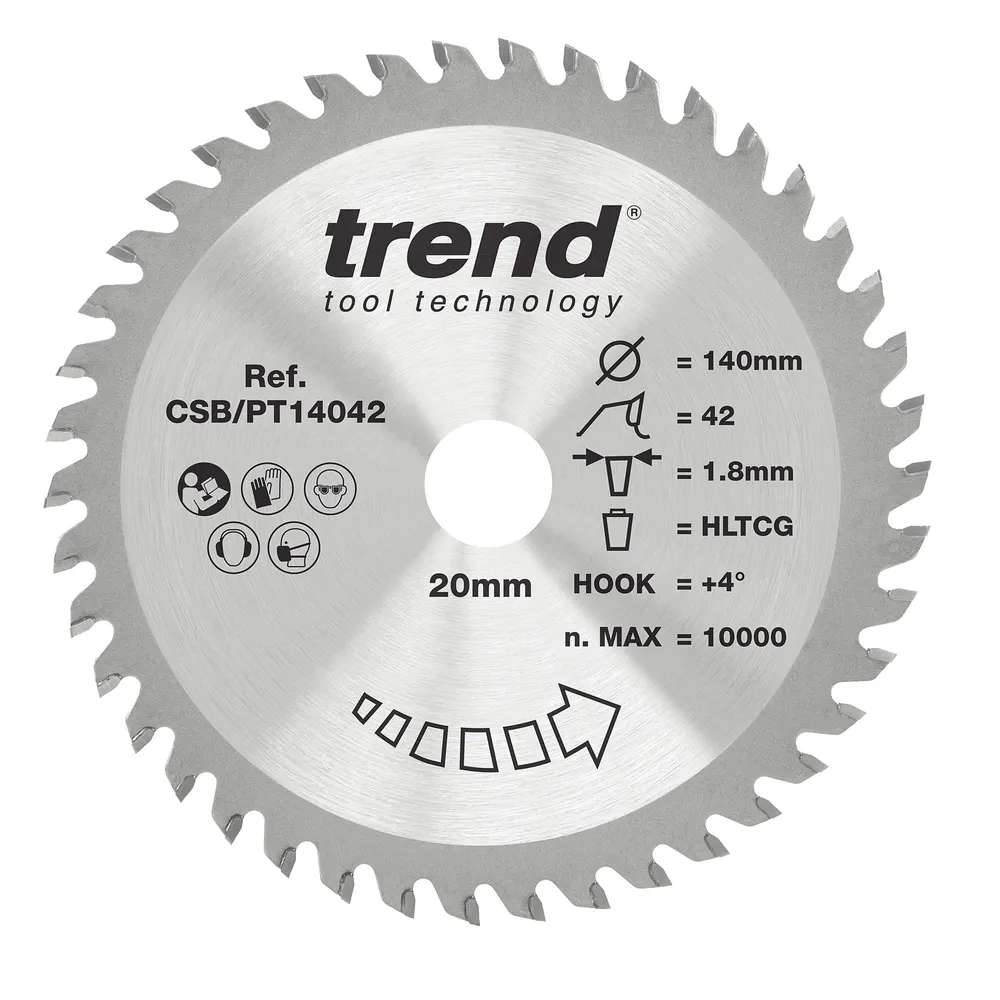 Trend laminat/HPL- Cirkelsågsklinga 140mm x 20mm x 42T