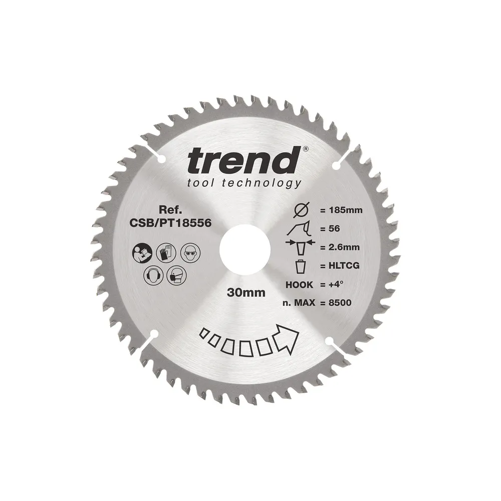 Trend laminat/HPL- Cirkelsågsklinga 185mm x 30mm x 56T