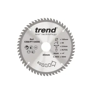 Trend laminat/HPL- Cirkelsågsklinga 185mm x 30mm x 56T