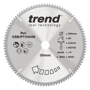 Trend laminat/HPL- Cirkelsågsklinga 300mm x 30mm x 96T
