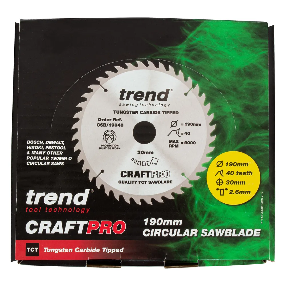 Trend Trä- Cirkelsågsklinga 190mm x 30mm x 24T
