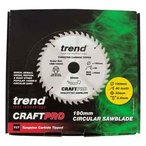 Trend Trä- Cirkelsågsklinga 190mm x 30mm x 24T