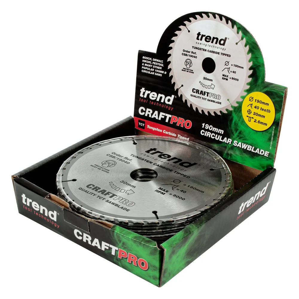 Trend Trä- Cirkelsågsklinga 190mm x 30mm x 24T