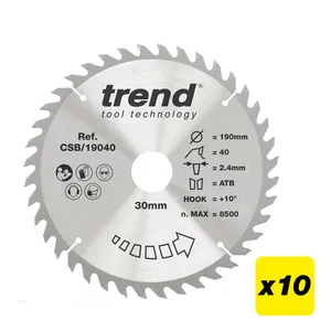 Trend Trä- Cirkelsågsklinga 190mm x 30mm x 24T