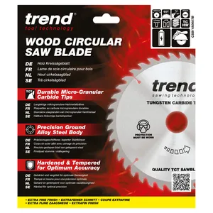Trend Trä- Batteri- Cirkelsågsklinga 190mm x 30mm x 60T