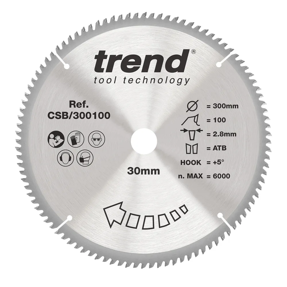 Trend Trä- Cirkelsågsklinga 300mm x 30mm x 100T
