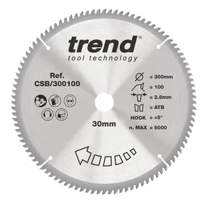 Trend Trä- Cirkelsågsklinga 300mm x 30mm x 100T