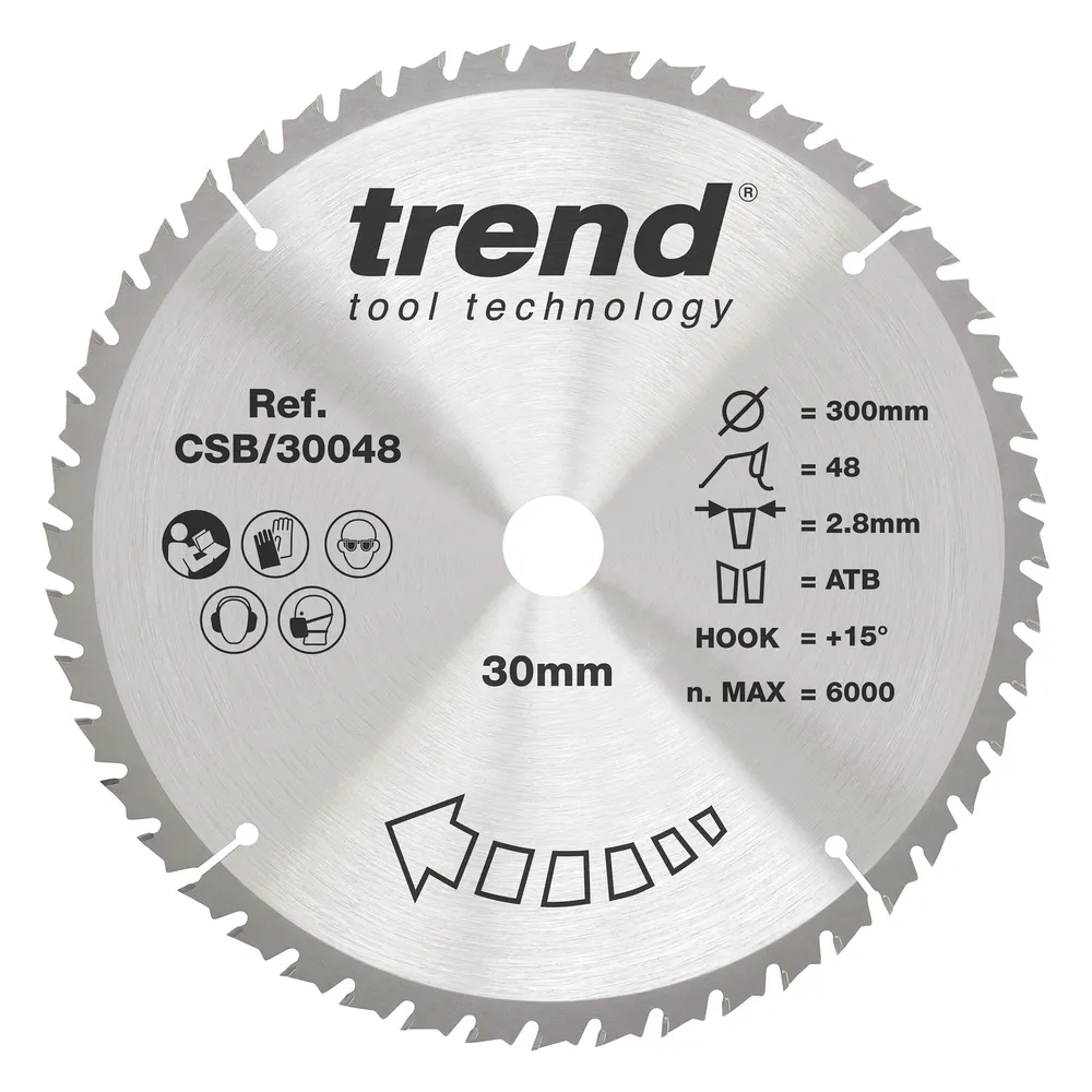 Trend Trä- Cirkelsågsklinga 300mm x 30mm x 48T