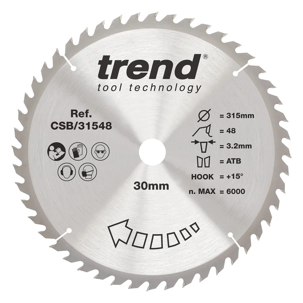 Trend Trä- Cirkelsågsklinga 315mm x 30mm x 48T