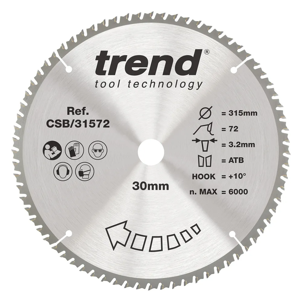 Trend Trä- Cirkelsågsklinga 315mm x 30mm x 72T