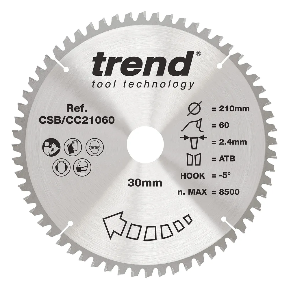 Trend Trä- Kap & Gersåg- Sågklinga 216mm x 30mm x 24T