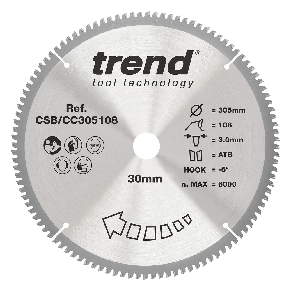 Trend Trä- Kap & Gersåg- Sågklinga 305mm x 30mm x 108T