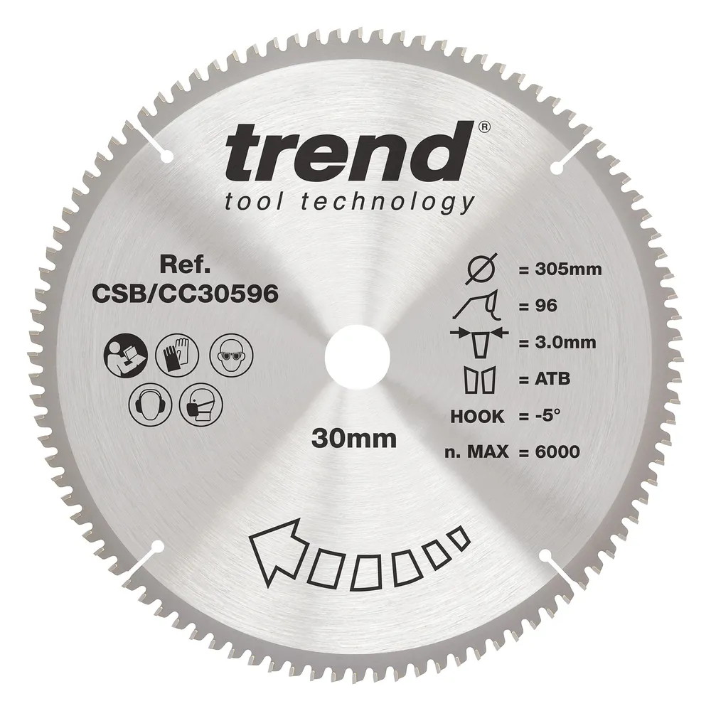 Trend Trä- Kap & Gersåg- Sågklinga 305mm x 30mm x 96T