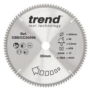 Trend Trä- Kap & Gersåg- Sågklinga 305mm x 30mm x 96T