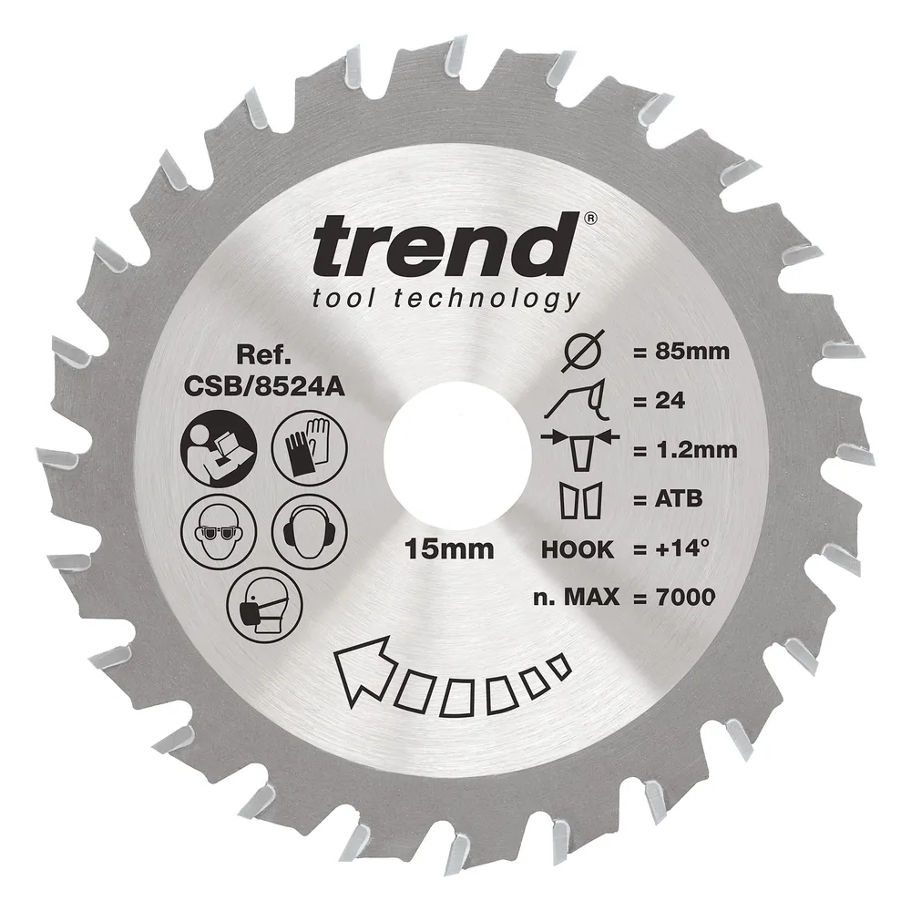 Trend Trä- Cirkelsågsklinga 115mm x 9.5mm x 24T