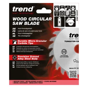 Trend Trä- Batteri- Cirkelsågsklinga 125mm x 20mm x 30T