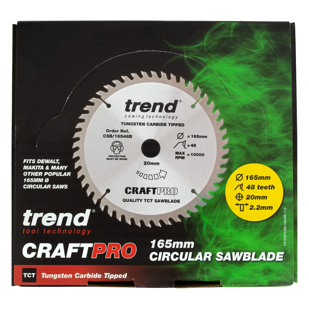 Trend Trä- Cirkelsågsklinga 165mm x 20mm x 48T