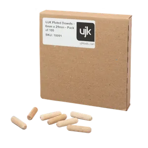 Träplugg - 6mm x 25mm Paket med 100st UJK