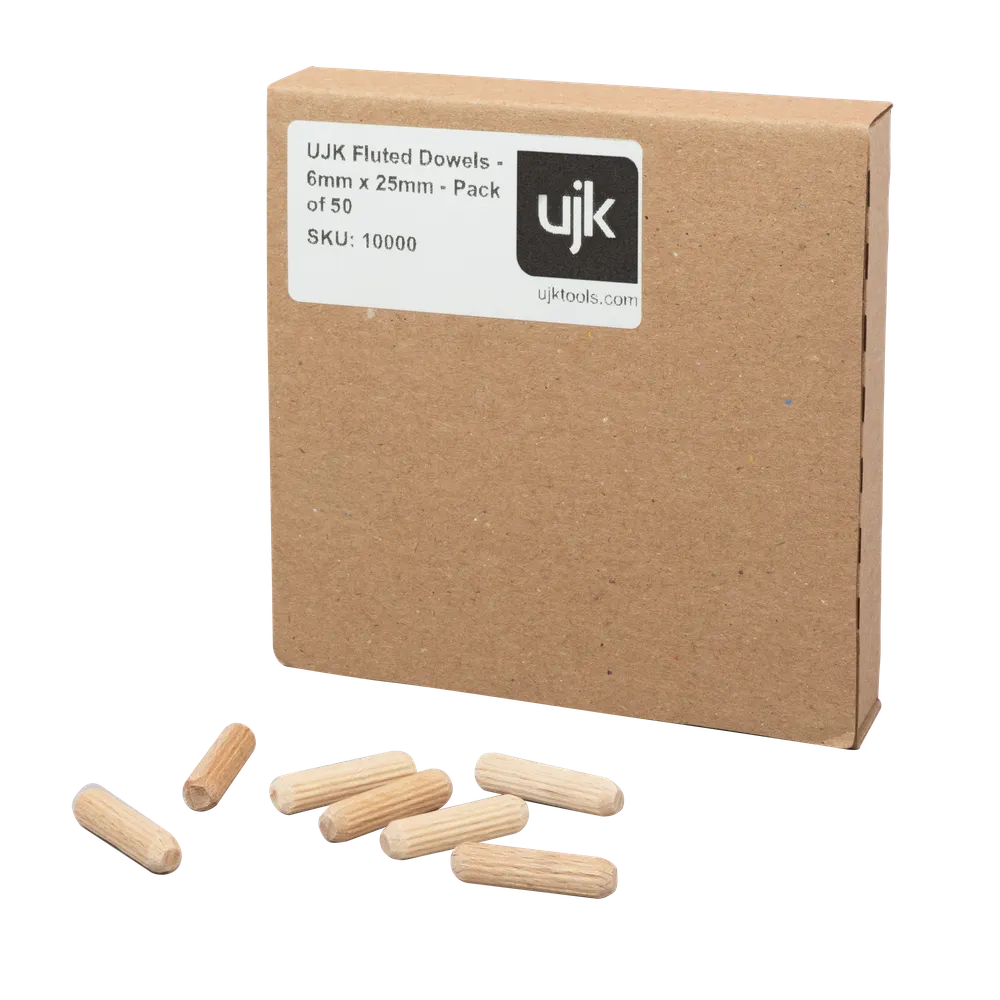 Träplugg - 6mm x 25mm Paket med 50st UJK