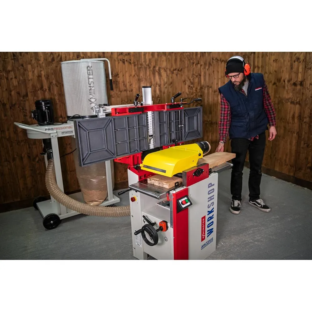 Rikt & planhyvel AW3310S med spiralkutter Axminster Workshop (EU PLUG)