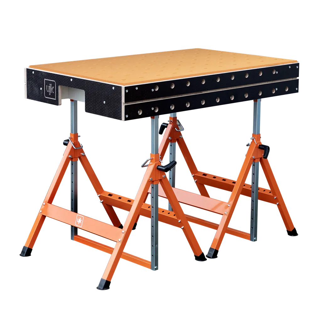 UJK Multifunktion Arbetsbord Mk II Teleskopiska bockar + HDF Valchromat skiva