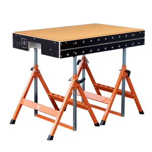 UJK Multifunktion Arbetsbord Mk II Teleskopiska bockar + HDF Valchromat skiva