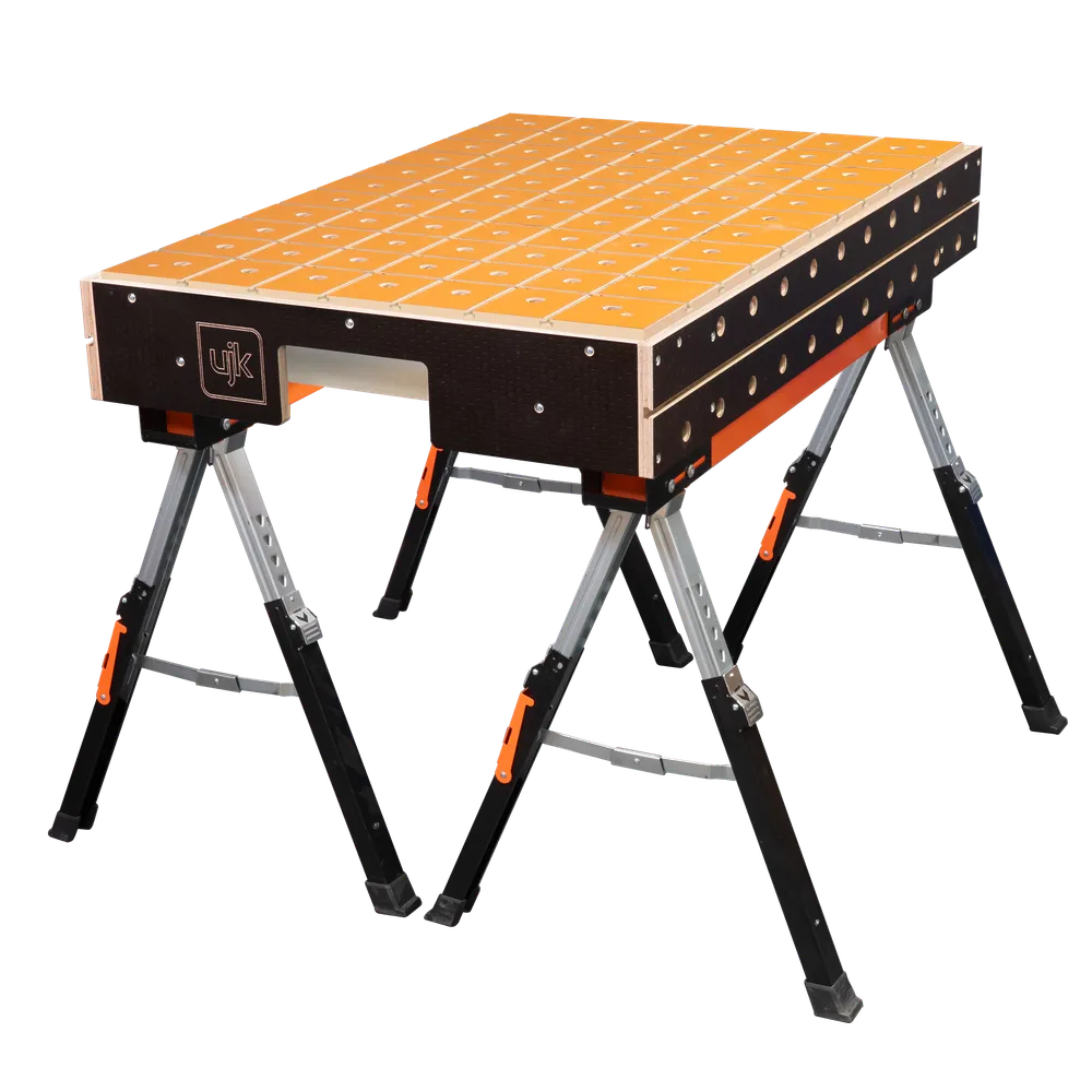 UJK Multifunction Arbetsbord Mk II med 2x sågbockar+ UJK Bordsskiva MFT / T-spår