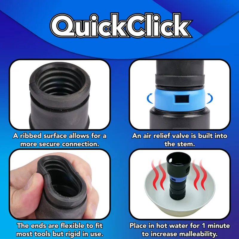 Quick Click adaptrar med dammkåpa & städset