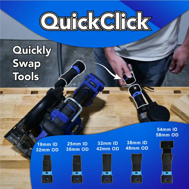 Quick Click adaptrar med dammkåpa & städset