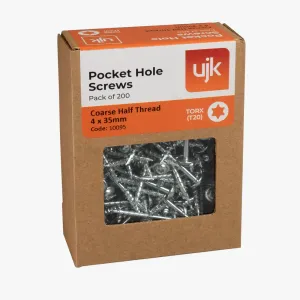 UJK Pocket Hole Skruv - Grov gänga 4.0x60mm 200st Torx