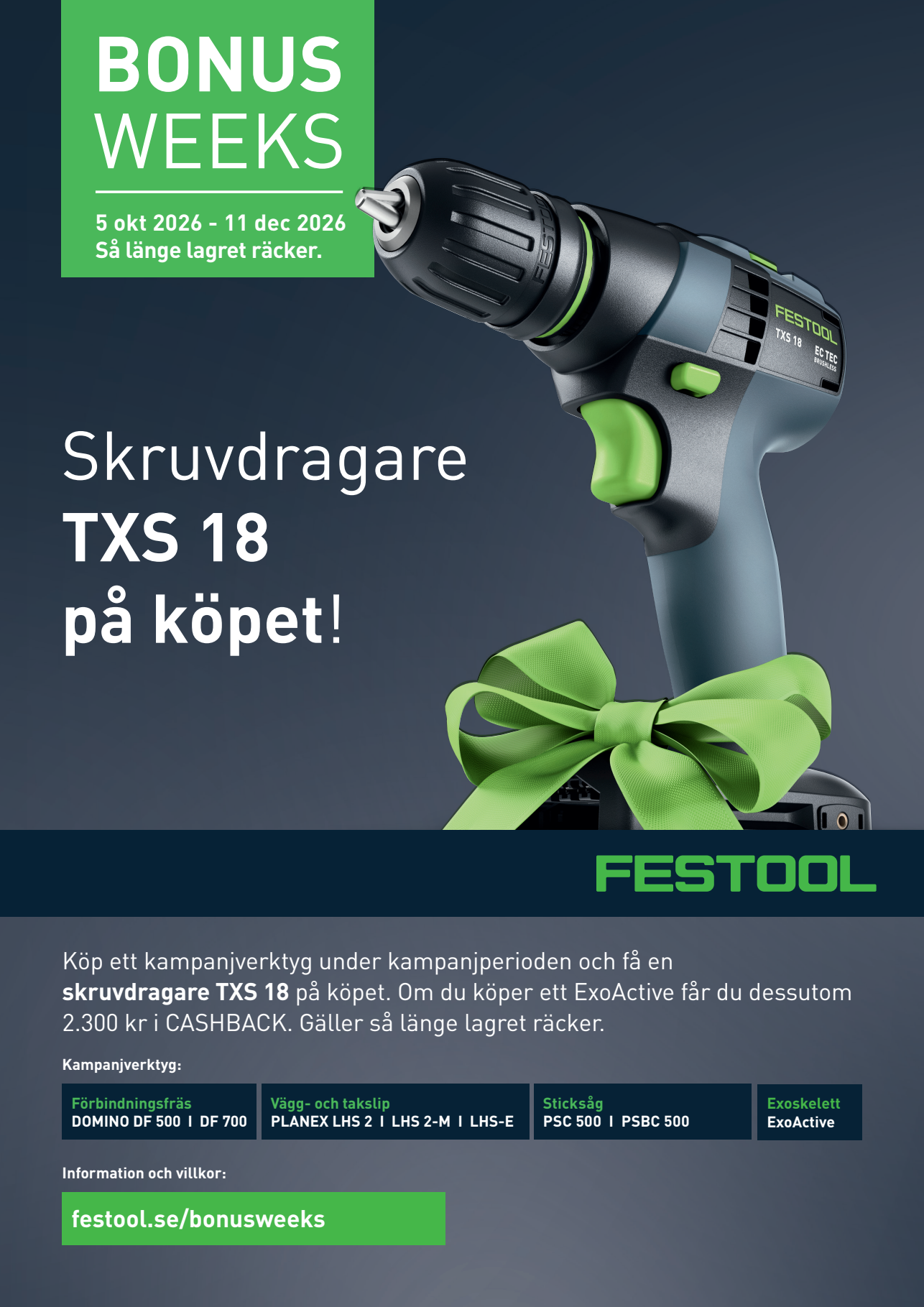 FESTOOL BONUSWEEKS