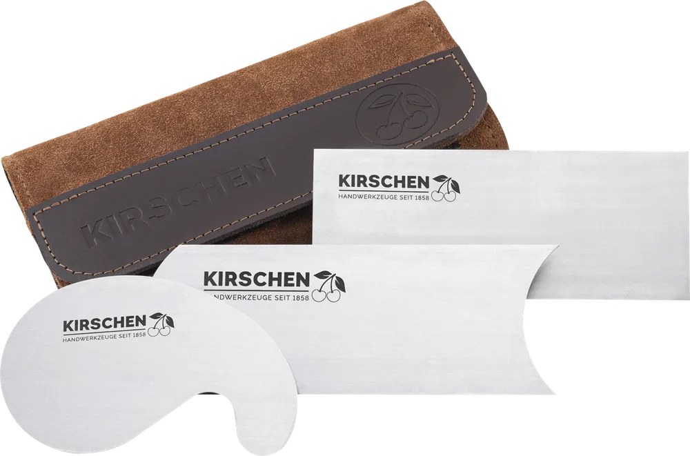 Kirschen Sickelsats, 3 delar, fodral av mocka