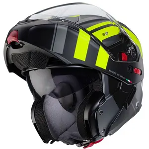 Hjälm Caberg Horus X Road Matt Grå/Svart/Neongul