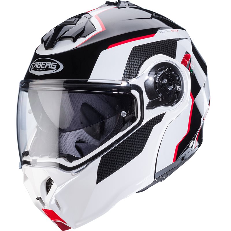 Hjälm Caberg Duke Evo Move Svart/Vit/Röd
