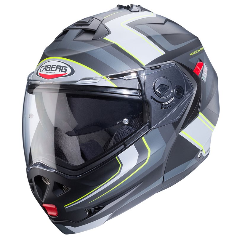 Hjälm Caberg Duke X Tour Matt Grå/Svart/Neongul