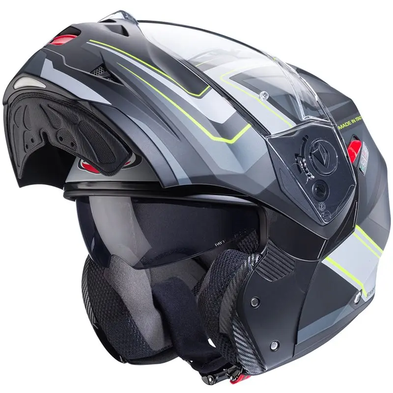 Hjälm Caberg Duke X Tour Matt Grå/Svart/Neongul