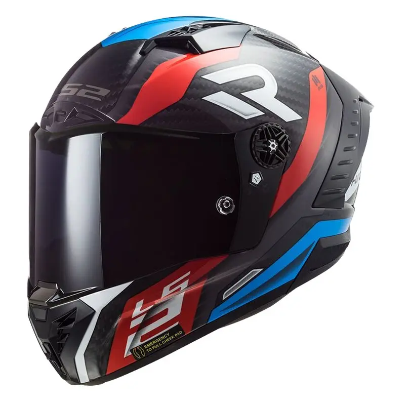 Hjälm Ls2 Ff805 Thunder Carbon Supra Röd/Blå
